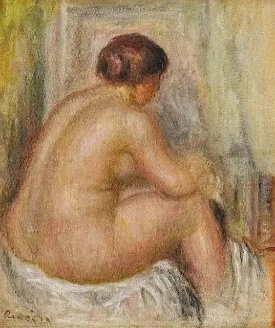 Nu bakifrån, sittande - Pierre-Auguste Renoir