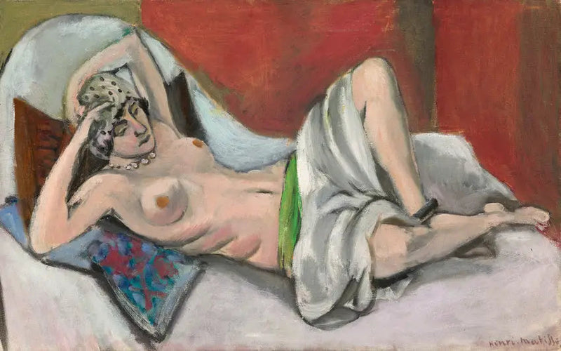 Nu draperad utsträckt - Henri Matisse