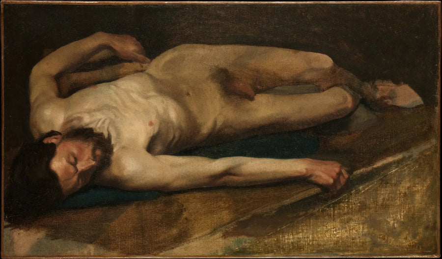Nu manlig - Edgar Degas