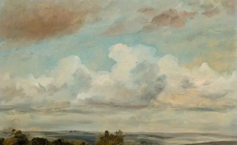 Cumulusmoln över ett landskap - John Constable