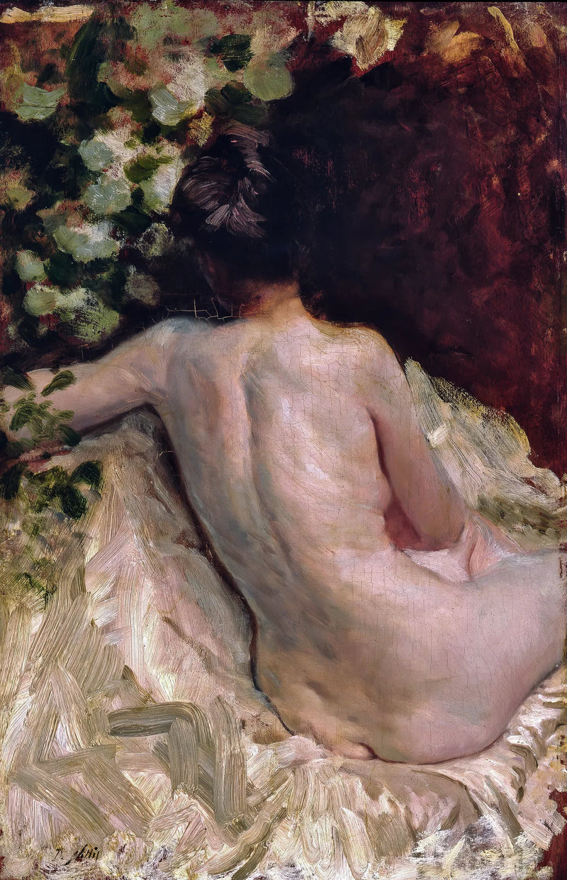 Naken bak (Léontine) - Giuseppe De Nittis