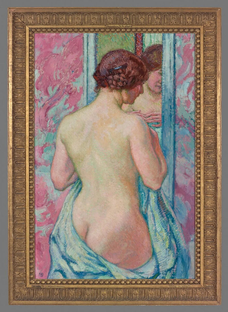 Nue stående framför en spegel - Théodore van Rysselberghe