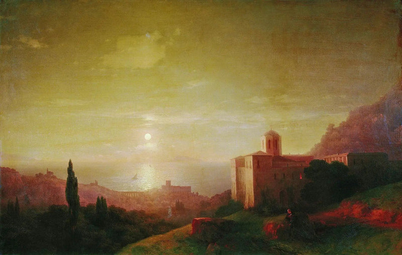 Natt vid månsken vid havet i Krim - Ivan Aivazovskij