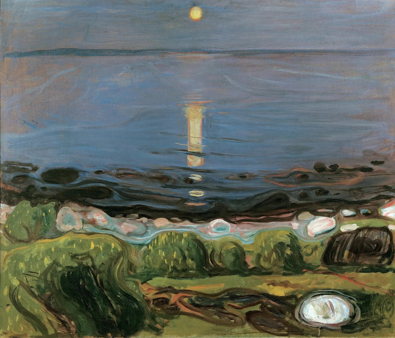Sommar natt på stranden - Edvard Munch