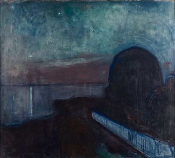 Reproduction du tableau « Nuit étoilée - Edvard Munch » par Alpha Reproduction en peinture à l’huile