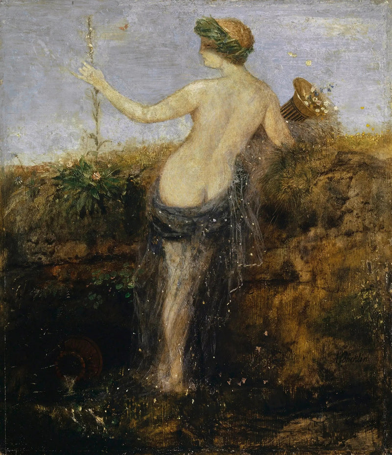 Nymf med horn av överflöd - Arnold Böcklin