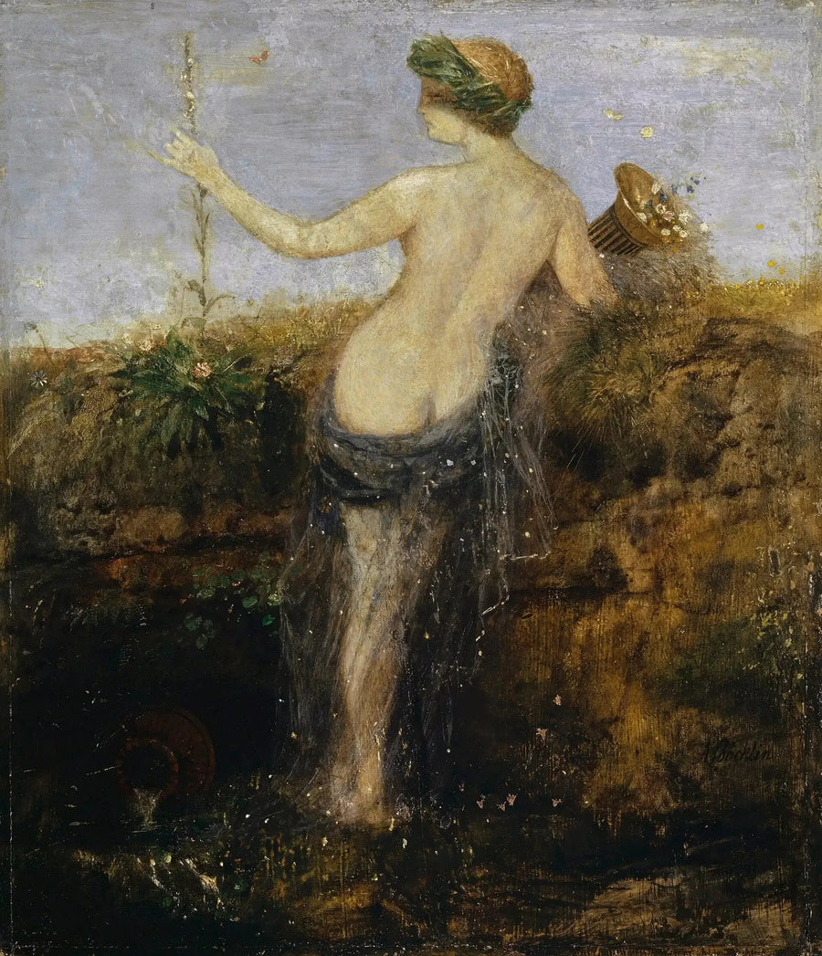 Nymf med horn av överflöd - Arnold Böcklin