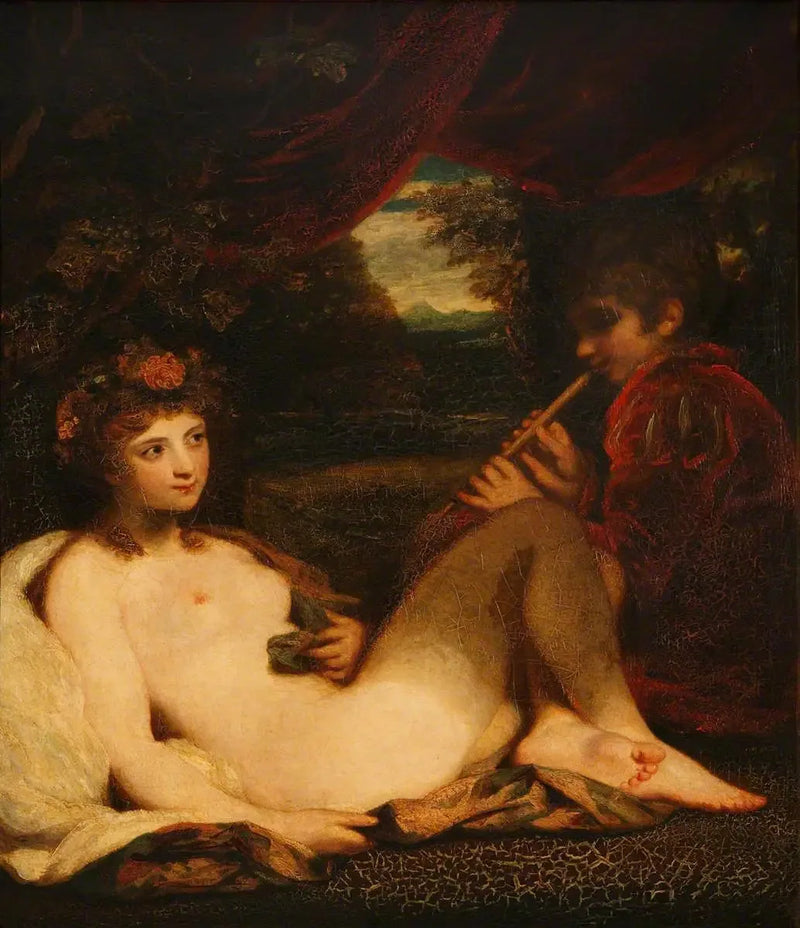Nymf och pojke med flöjt - Joshua Reynolds