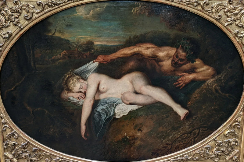 Nymf och Satyr - Antoine Watteau