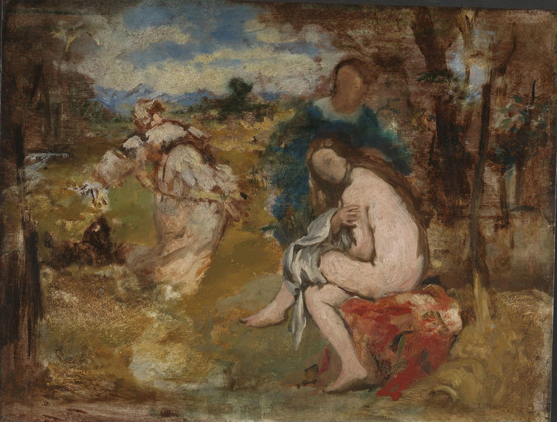 Överraskad Nymf - Édouard Manet