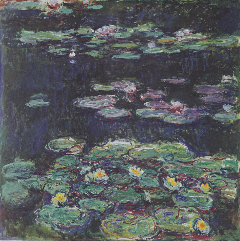 Vita och gula näckrosor - Claude Monet