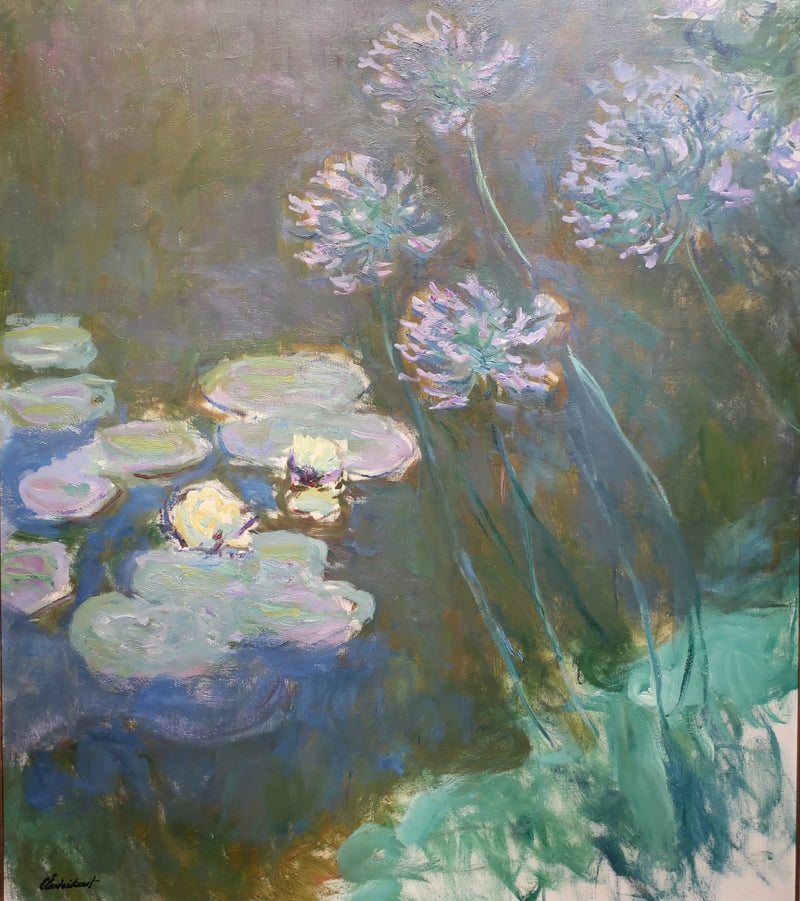 Näckrosor och Agapanthus - Claude Monet