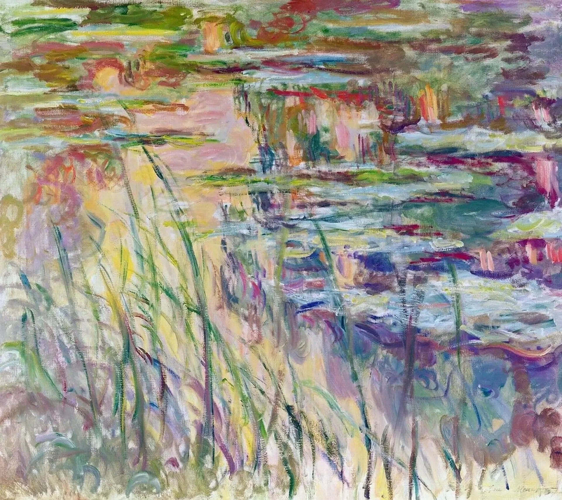 Nymphéas, reflets sur l’eau de Claude Monet, 1907 – musée Albert-André, inventaire 98, Wildenstein 1718
