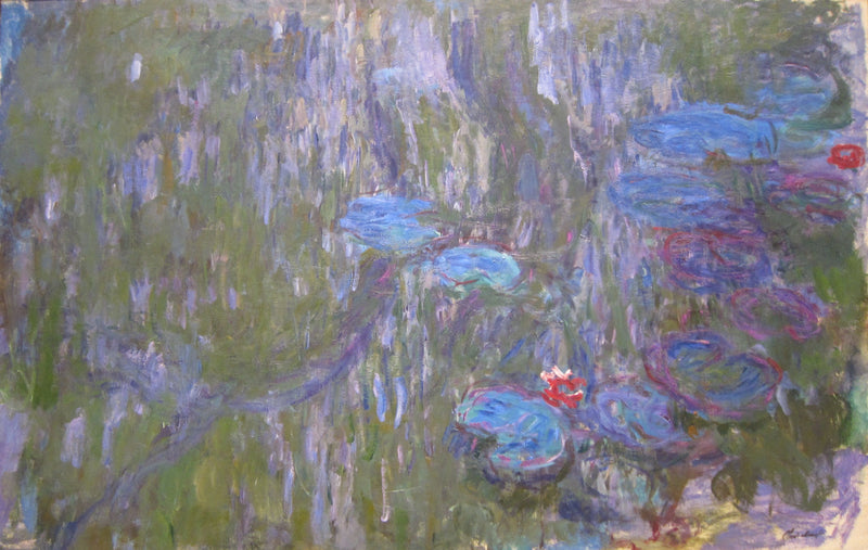 Näckrosorna, speglingarna av de hängande pilträden - Claude Monet
