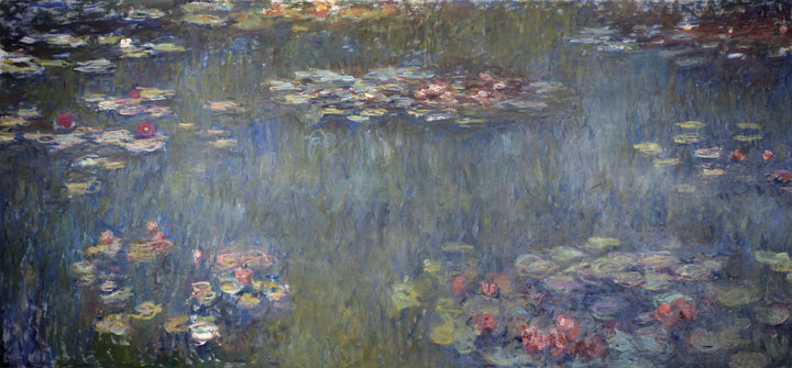 Näckrosbassängen, gröna reflektioner - Claude Monet