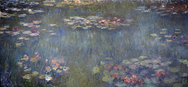 Näckrosdammen, gröna speglingar - Claude Monet