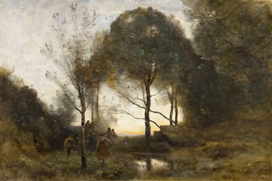Nymfer och Fauner - Jean-Baptiste Camille Corot