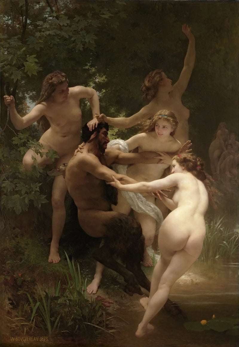 Nymfer och Satyr - Bouguereau