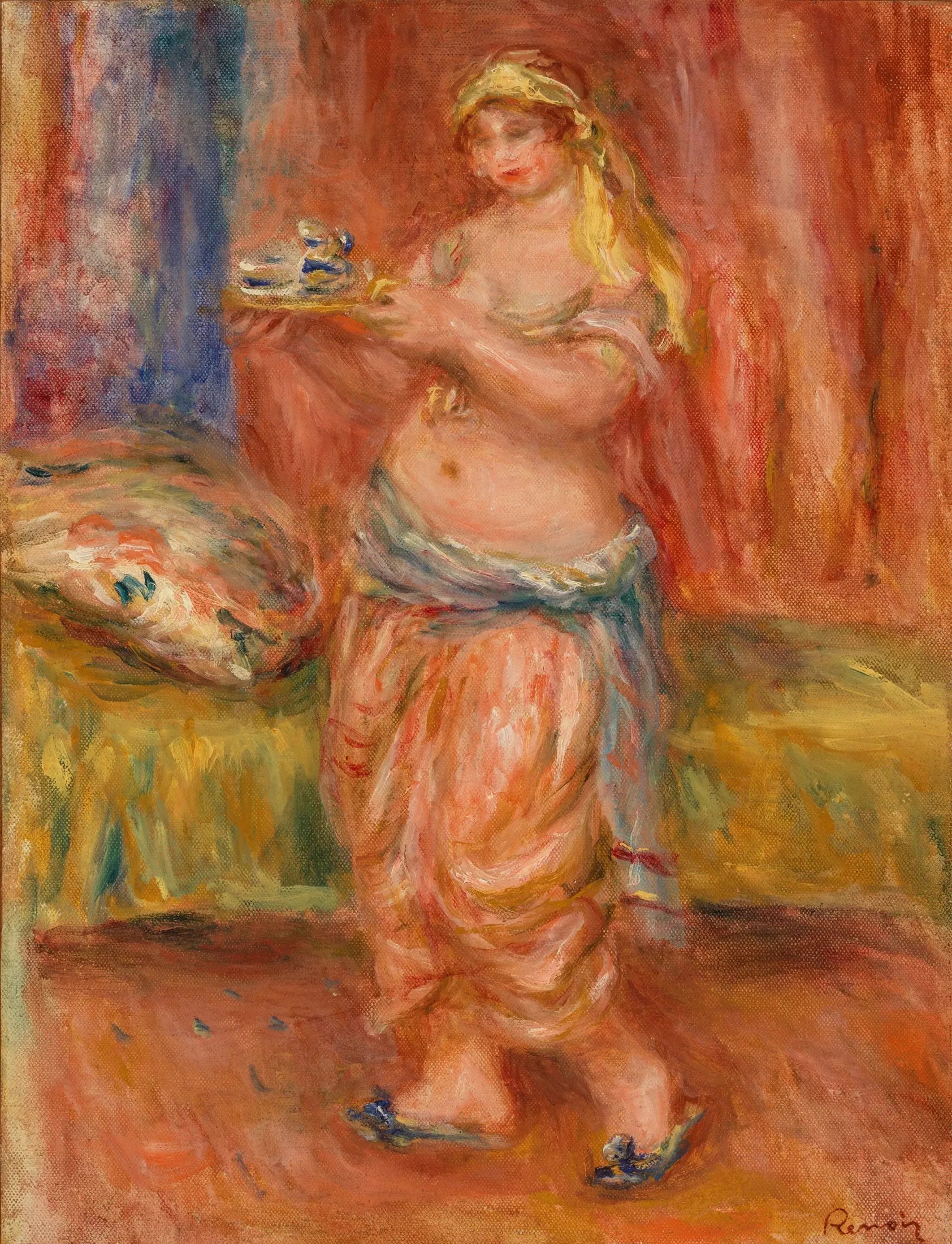 Odalisque à la théière - Pierre-Auguste Renoir image 1 reproduction de peinture à l’huile