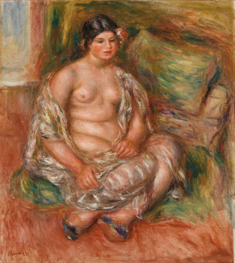 Sittande odalisque (Sittande odalisque) - Pierre-Auguste Renoir