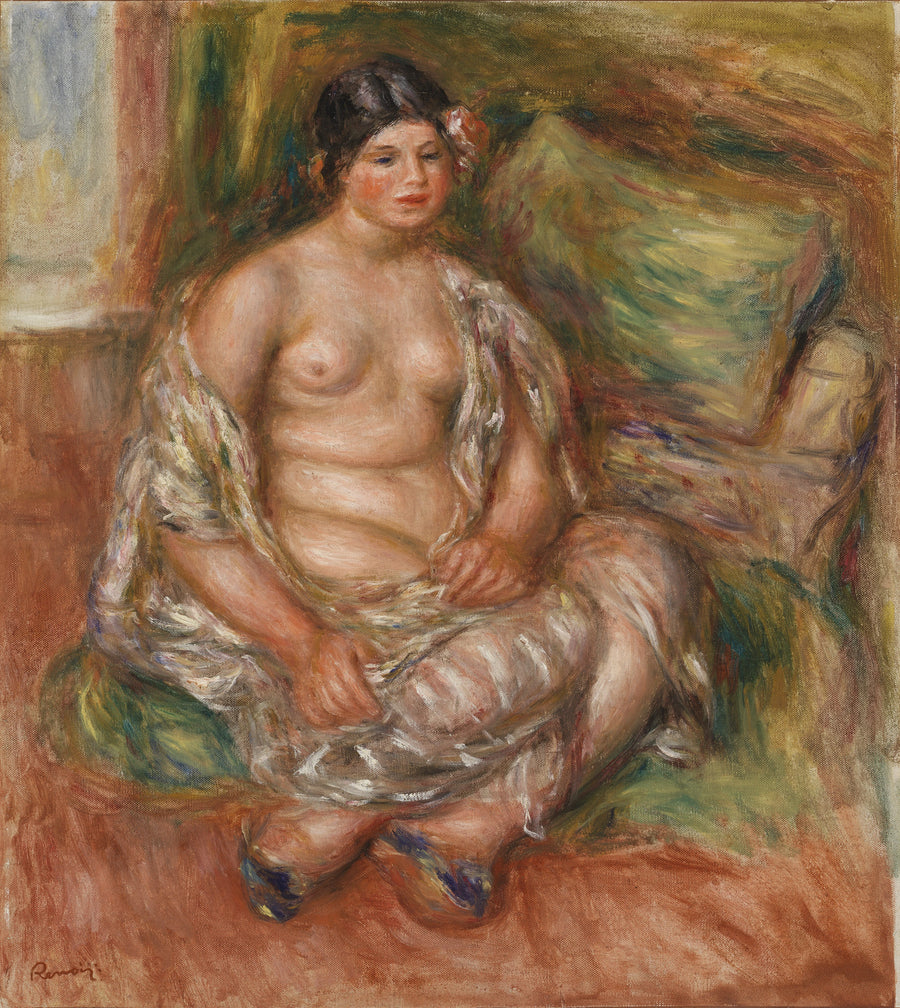 Sittande odalisque (Sittande odalisque) - Pierre-Auguste Renoir