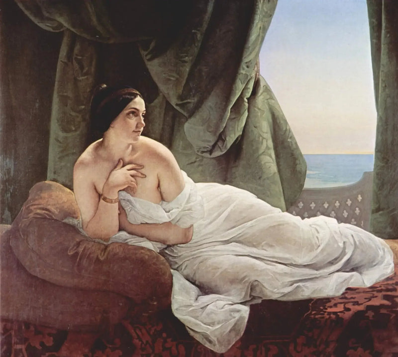 Utsträckt odalisk - Francesco Hayez
