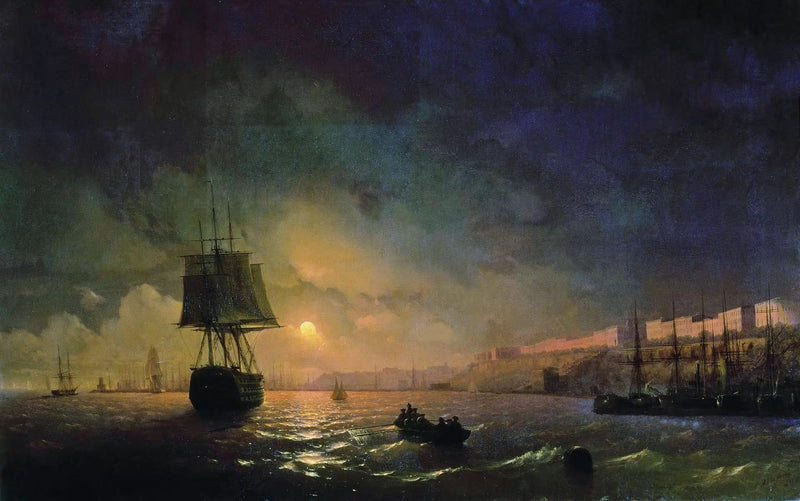 Odessa i månljus - Ivan Aïvazovski