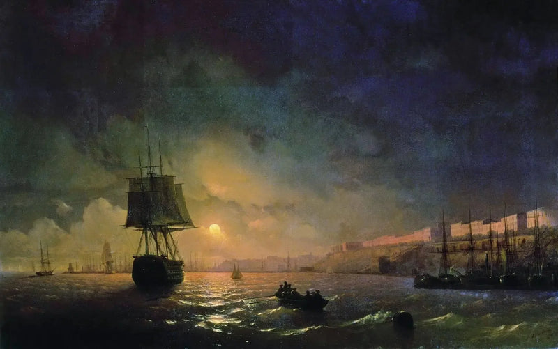 Odessa i månljus - Ivan Aïvazovski