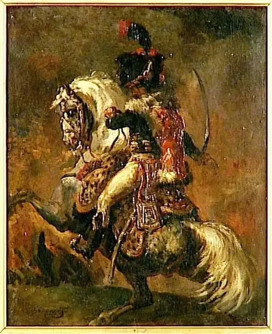 Imperial guard cavalry officer charging - Théodore Géricault