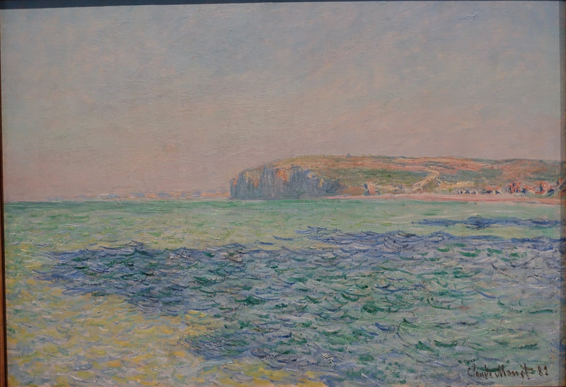 Skuggor på havet, klippor i Pourville W792 - Monet