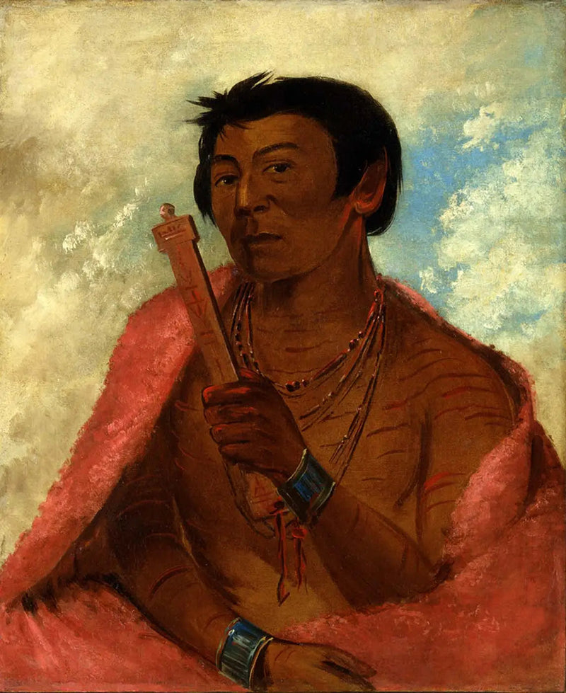 On-sáw-kie, Sauk, som ber - George Catlin