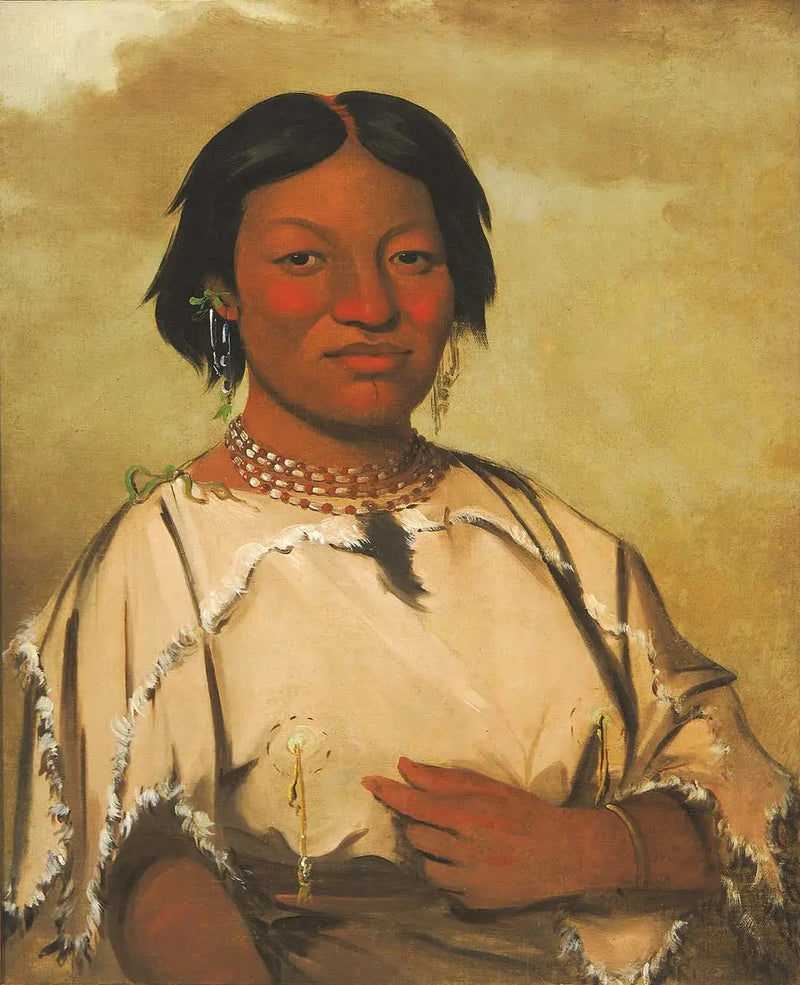 Oó-je-en-á-he-a, Kvinnan som bor i en björnens grotta - George Catlin