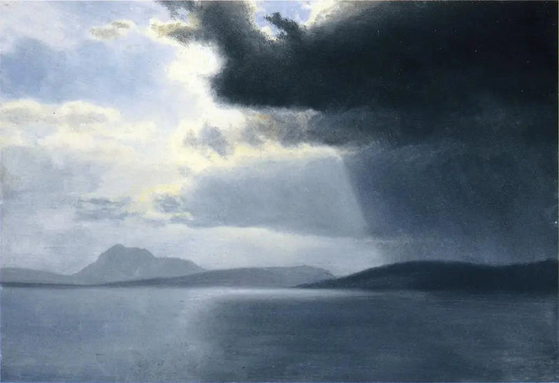 Kommande storm över Hudsonfloden - Albert Bierstadt