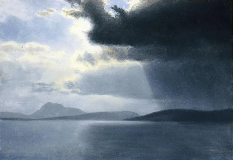 Kommande storm över Hudsonfloden - Albert Bierstadt