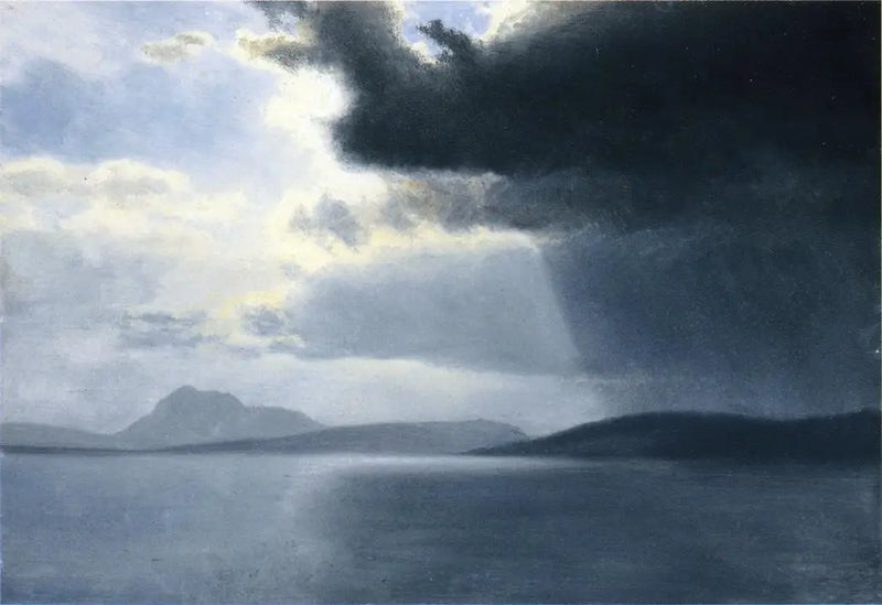 Kommande storm över Hudsonfloden - Albert Bierstadt