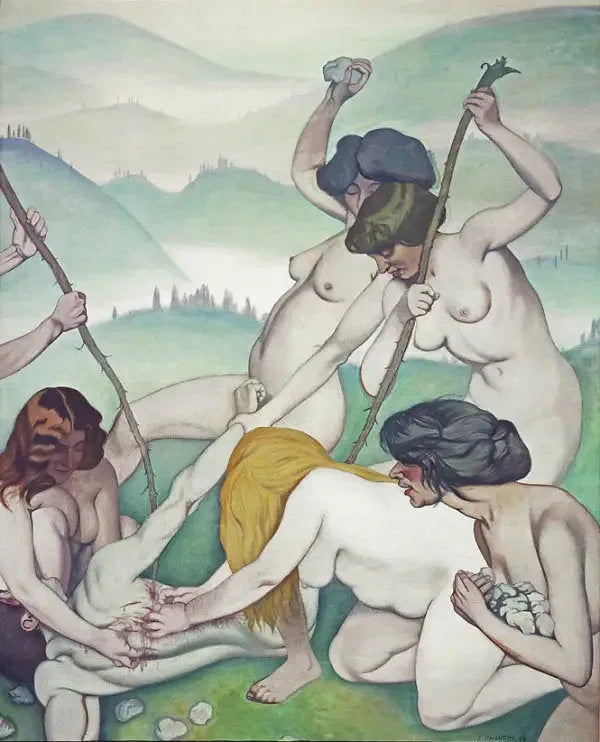 Orfeus skuren av Maenaderna - Félix Vallotton