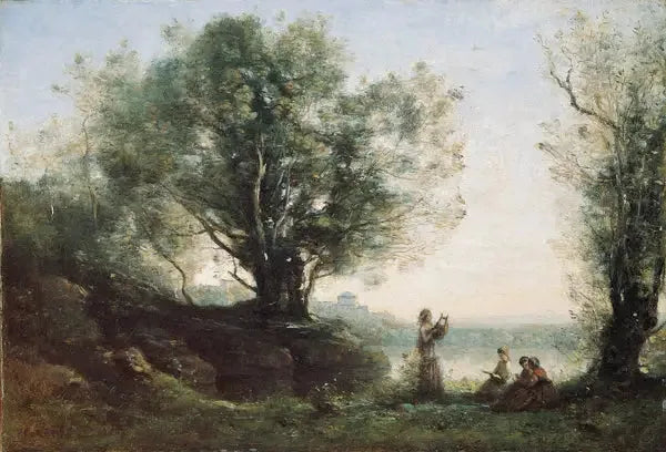 Orfeus gråter över Eurydices död - Jean-Baptiste Camille Corot