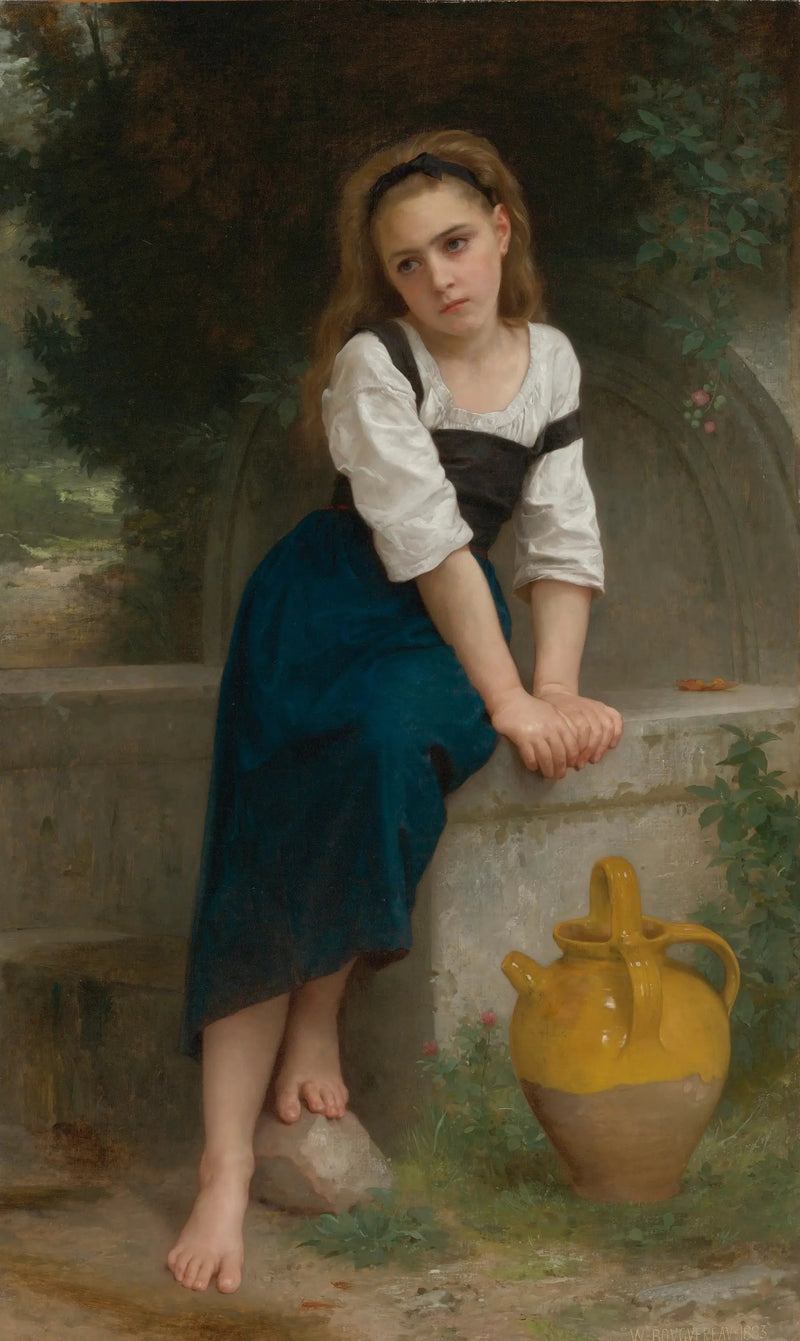 Föräldralös vid fontänen - Bouguereau