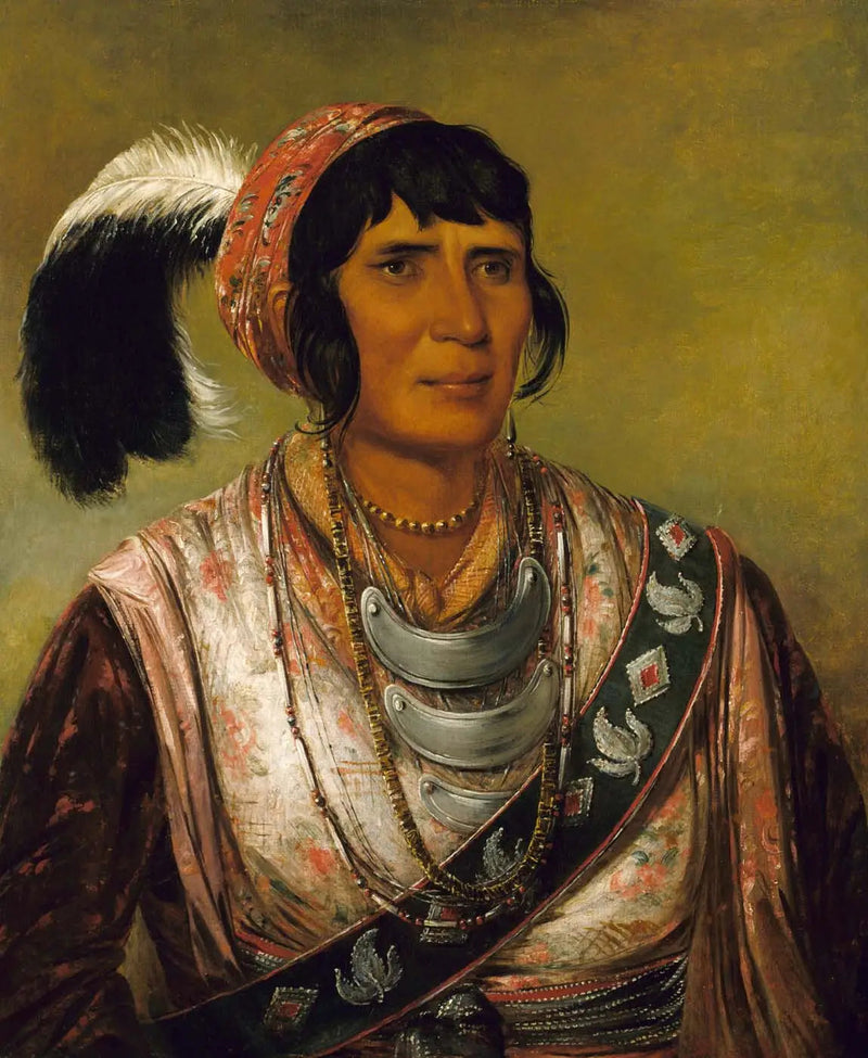Os-ce-o-lá, den svarta drycken, en krigare av stor utmärkelse - George Catlin