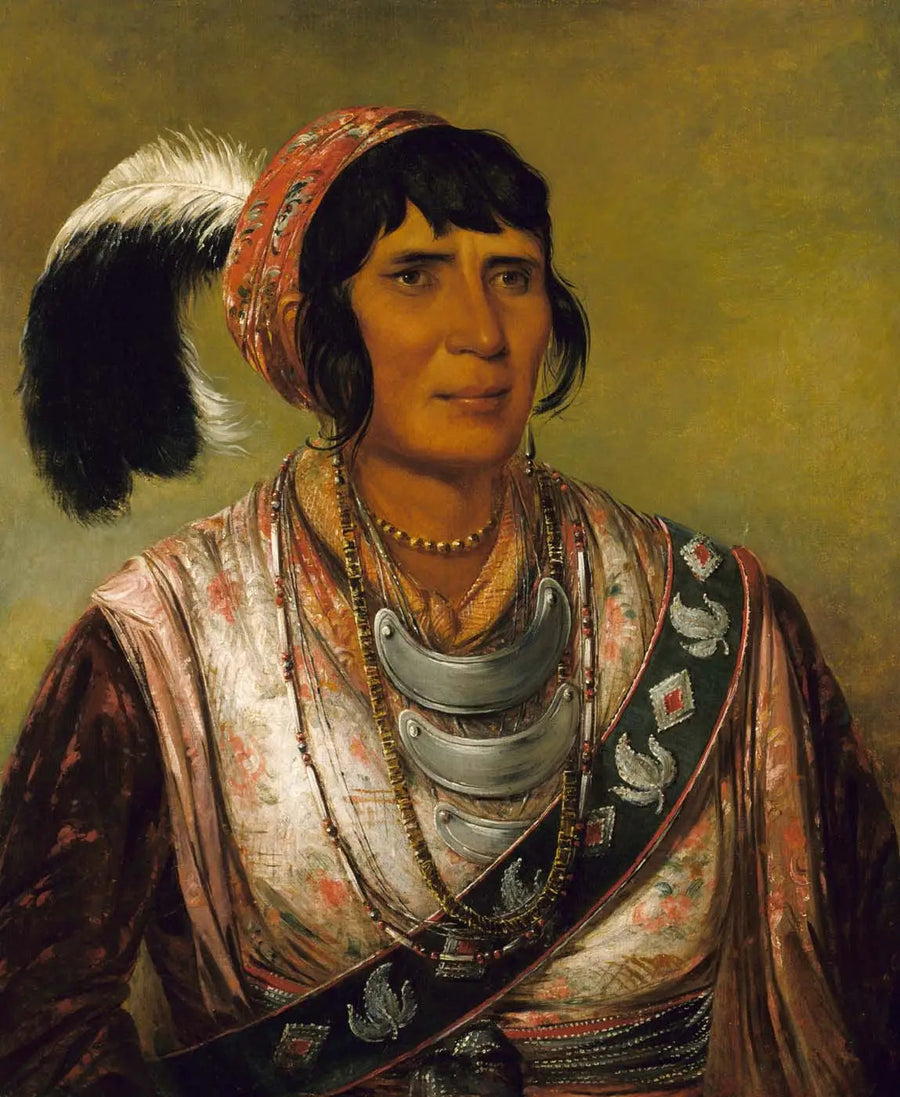 Os-ce-o-lá, den svarta drycken, en krigare av stor utmärkelse - George Catlin