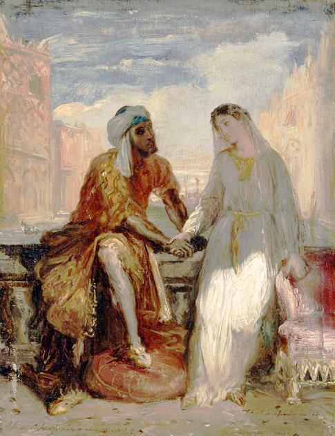 Othello och Desdemona i Venedig - Théodore Chassériau