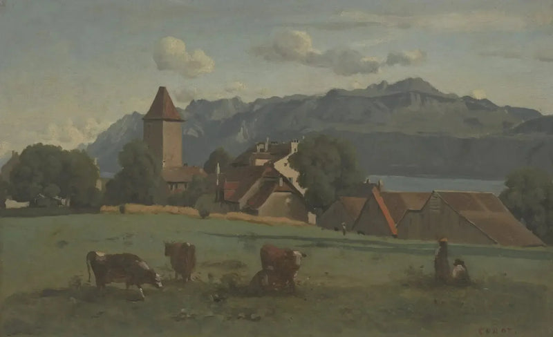 Ouchy, nära Lausanne - Jean-Baptiste Camille Corot
