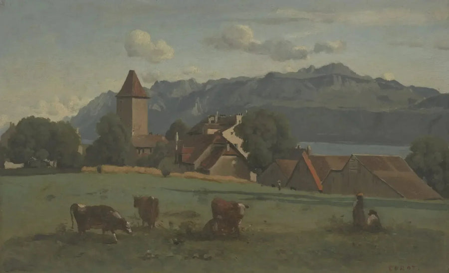 Ouchy, nära Lausanne - Jean-Baptiste Camille Corot
