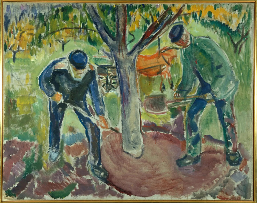 Arbetare i trädgården - Edvard Munch