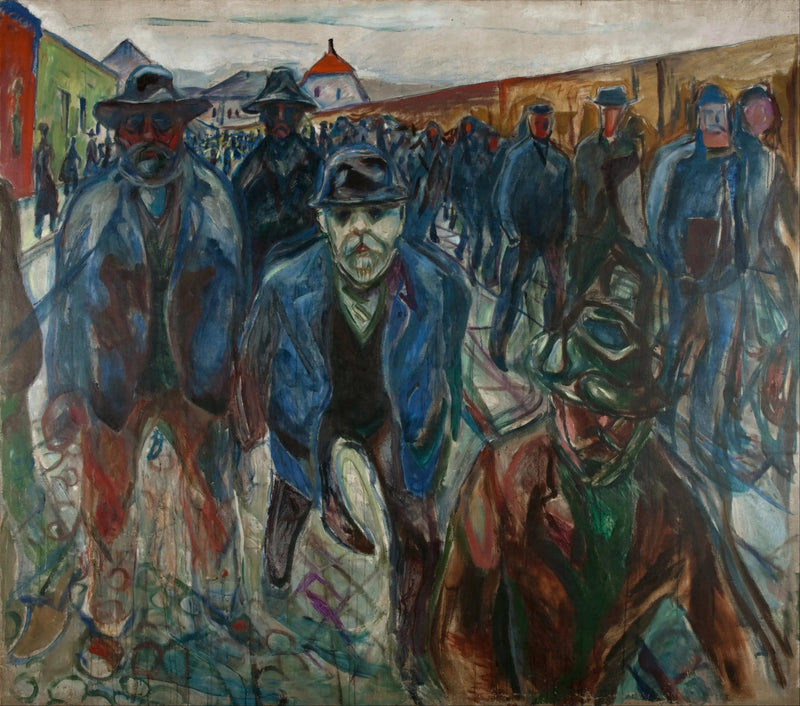 Arbetare på väg hem - Edvard Munch