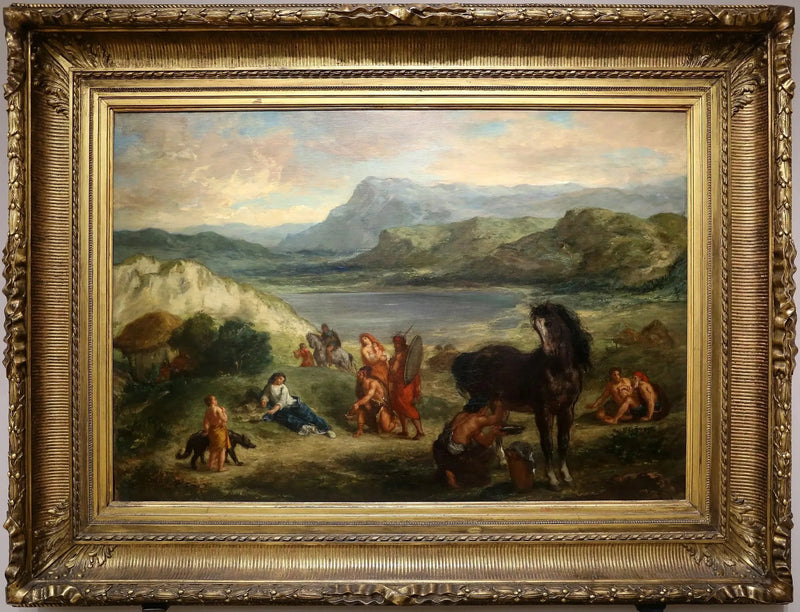 Ovidius hos skyterna - Eugène Delacroix