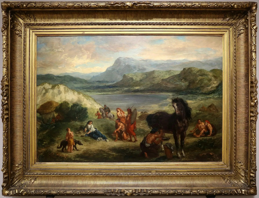 Ovidius hos skyterna - Eugène Delacroix