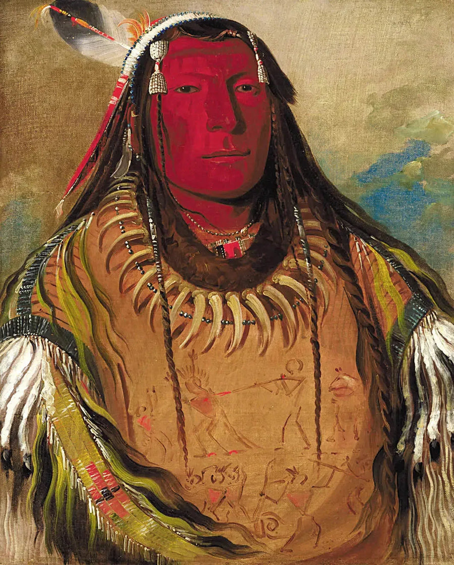 Pa-ris-ka-roó-pa, Två korpar, en chef - George Catlin