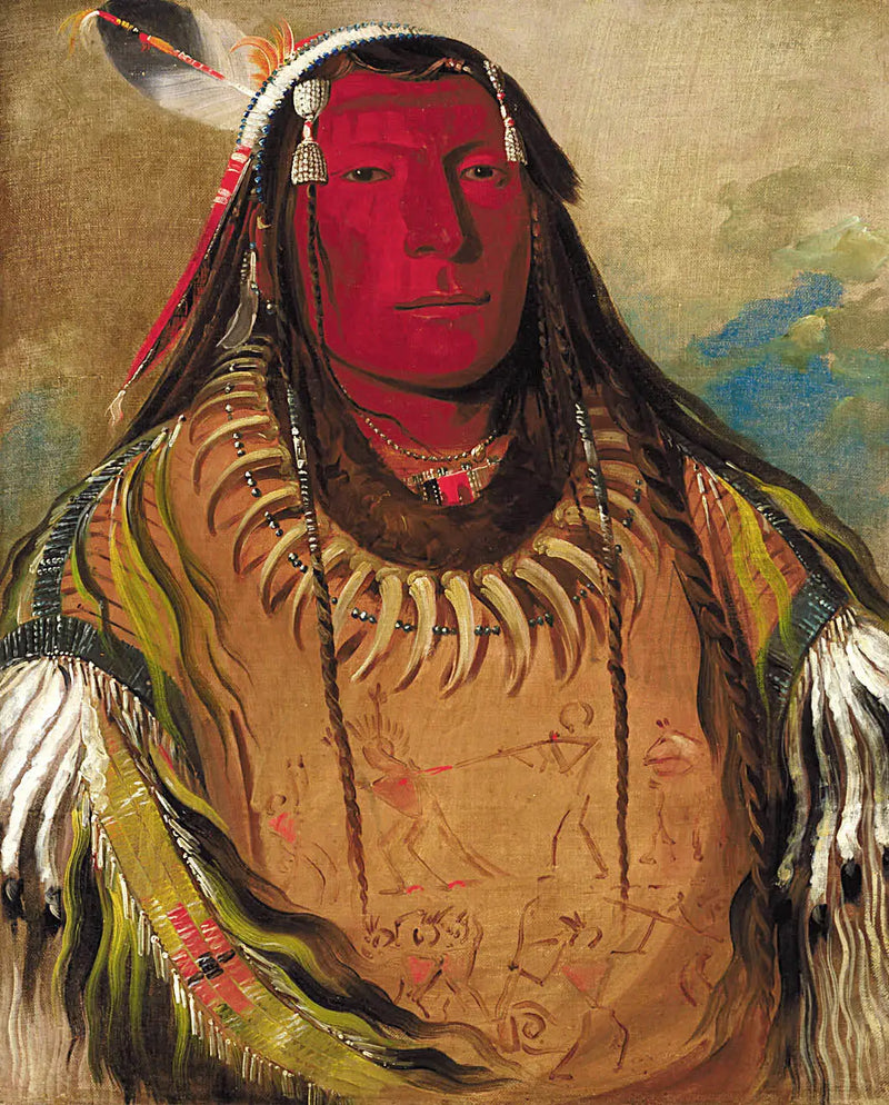 Pa-ris-ka-roó-pa, Två korpar, en chef - George Catlin