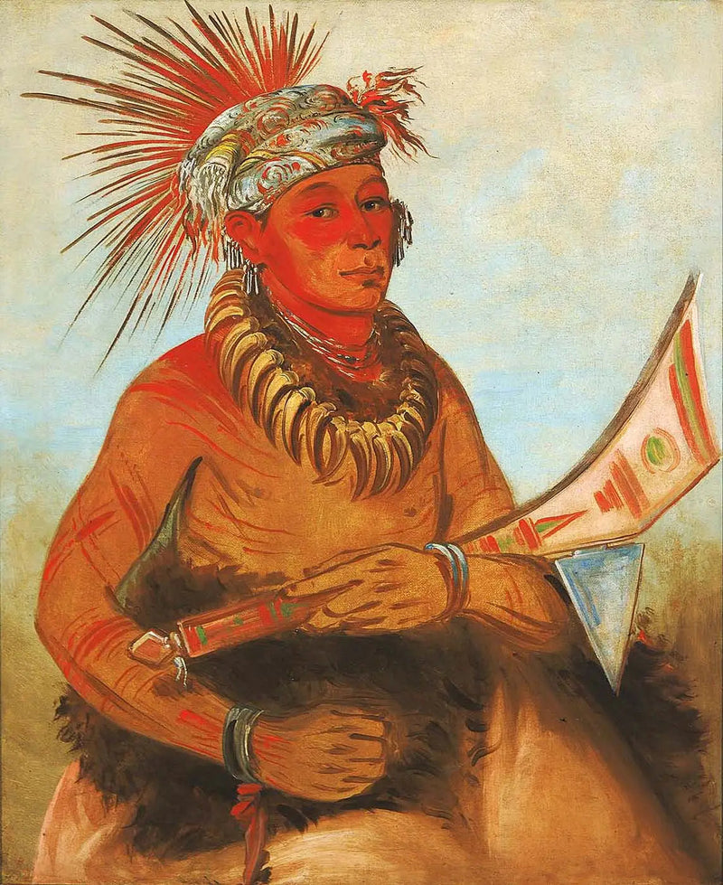 Pah-ta-cóo-chee, Skjutande ceder, en modig - George Catlin